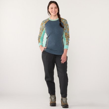 Smartwool Classic Thermal Merino Colorblock Crew Base Layer Top - Women's 3