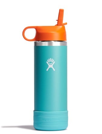 Hydro Flask Kids' Wide-Mouth Water Bottle with Straw Cap and Bottle Boot - 18 fl. oz. 0