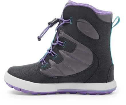 Merrell Snow Bank 4.0 Waterproof Boots - Kids' Left view (Black/Purple/Turq)