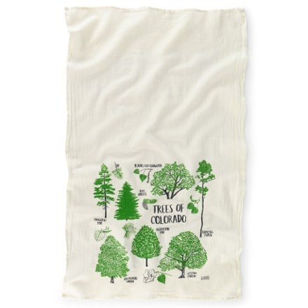 Claudia Pearson Field Guide to Colorado Trees Tea Towel 0