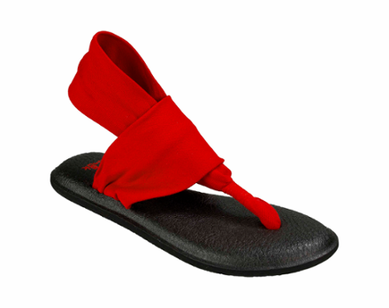 sanuk red flip flops