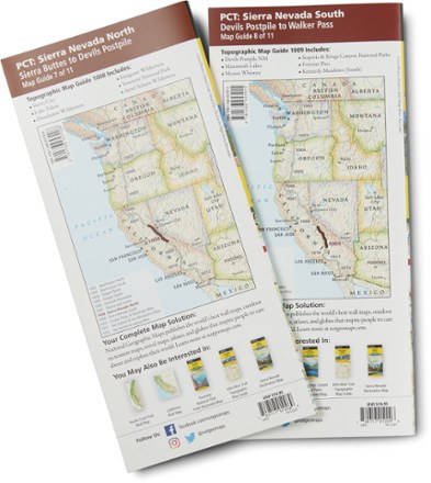 National Geographic Pacific Crest Trail Topographic Map Guide: California Sierra Nevada Map Pack 1