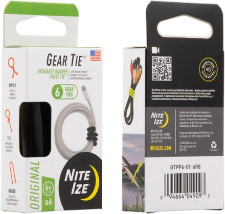 Nite Ize Gear Tie 6" ProPack - Package of 6 1