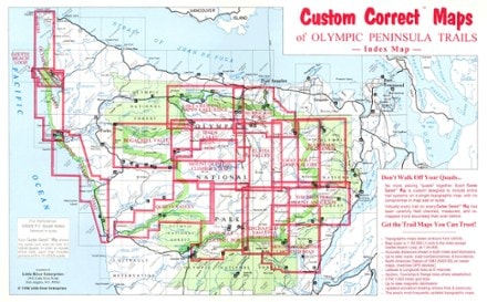 Custom Correct Lake Crescent, Happy Lake Ridge, Washingon Topo-Map 1