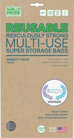 Smelly Proof Reusable Quart Storage Bags Variety Pack - Set of 5 0