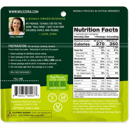 Wild Zora Baja Citrus Lentil Quinoa Bowl - 1 Serving 1