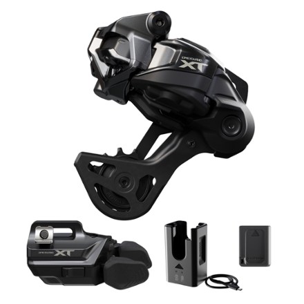 Shimano XT Di2 M8250 GS Mid-Cage Rear Derailleur and Shifter Upgrade Kit - I-SPEC 0
