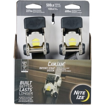 Nite Ize CamJam Ratchet Strap System - Package of 2 Size Small: 500 LB working load limit