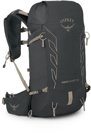 Osprey Women s Tempest Velocity 20 Backpack WM L Dark Charcoal Chiru Tan