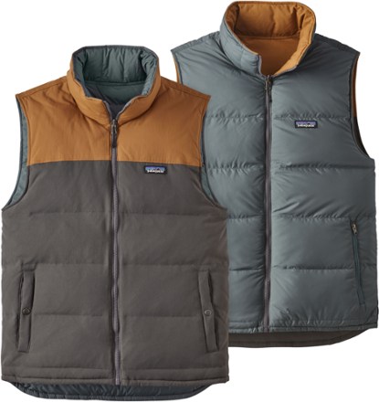 patagonia reversible bivy down vest forge grey