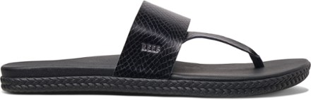 womens black reef flip flops