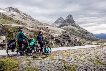 Ortlieb Back-Roller Free Panniers - Pair In use (Black)