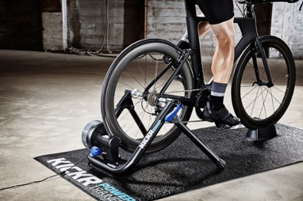 man riding on an indoor trainer