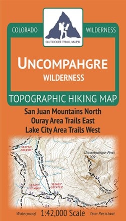 Outdoor Trail Maps Colorado Uncompahgre Wilderness Map 0