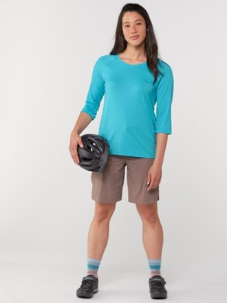 SHREDLY Raglan 3/4-Sleeve Bike Shirt - Women's 3