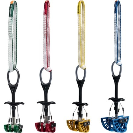 Black Diamond Camalot C4 Extendable Sling Cam Left to right: sizes 0.75, 1, 2, 3 (individual sizes sold separately)