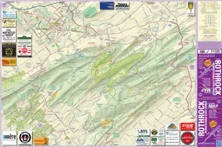 Purple Lizard Maps Rothrock Pennsylvania State Forest Map - 7th Edition 2