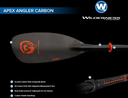 Wilderness Systems Apex Angler Carbon Kayak Paddle 3