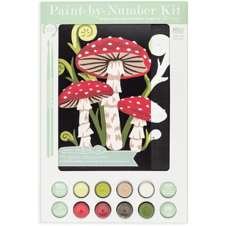 Elle Cree Fly Agaric Mushrooms Paint-by-Number Kit 1