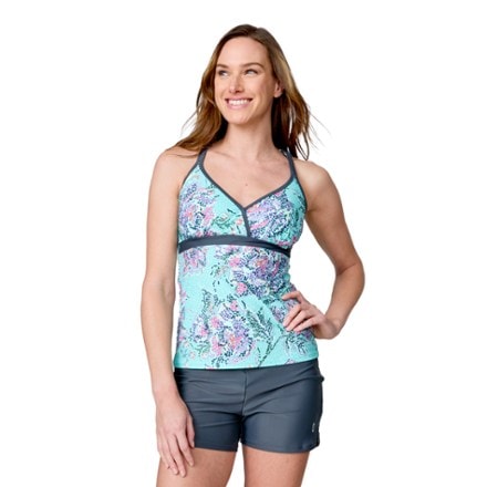 Free Country Macrome Back Tankini Swimsuit Top - Women's 0