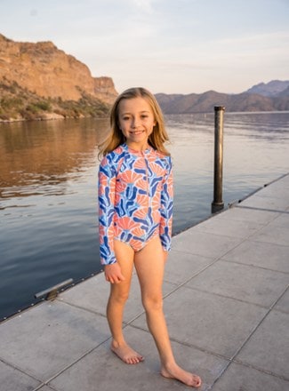 Lake Label Long Sleeve One-Piece Swimsuit - Kids' 7