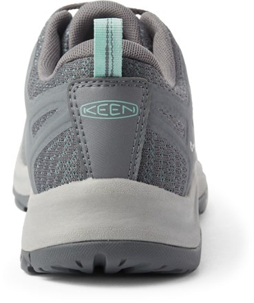 KEEN Terradora II Waterproof Low Hiking Shoes - Women's Back view (Steel Grey/Ocean Wave)