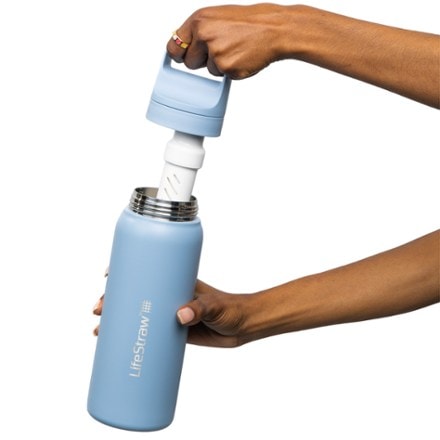 LifeStraw Go Series Insulated Stainless-Steel Water Filter Bottle - 24 fl. oz. 1