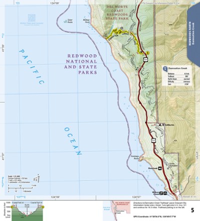 National Geographic Redwood National and State Parks Day Hikes Topographic Map Guide 2