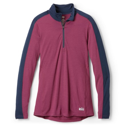 REI Co-op Merino 185 Long-Sleeve Half-Zip Base Layer Top - Women's 0