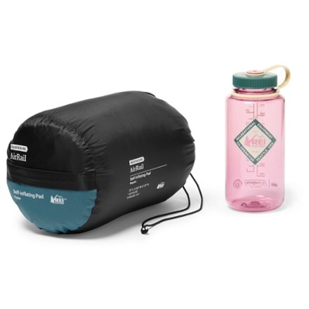REI Co-op AirRail Self-Inflating Sleeping Pad Stuff sack (32 fl. oz. bottle not included)