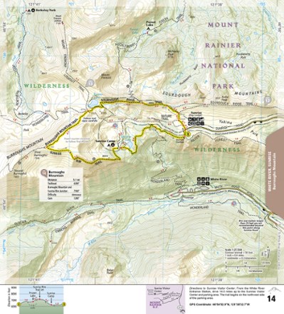 National Geographic Mount Rainier National Park Day Hikes Topographic Map Guide 2