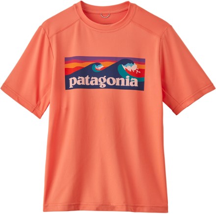 Patagonia Kids Long Sleeve Capilene Silkweight T-Shirt - Yellow Turtle