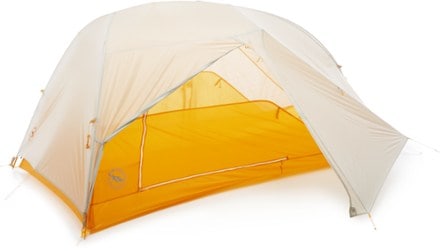 Big Agnes Tiger Wall UL2 Tent  fly open (Light Grey/Gold)