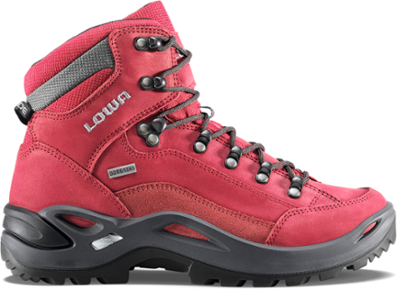 red hiking boots