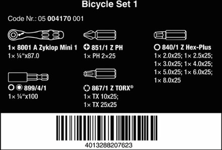 Wera Bicycle Set 1 - 14-Piece Wrench and Bit Set 2