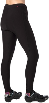 Terry Coolweather Bike Tights - Women's Petite Sizes Back view (Black)