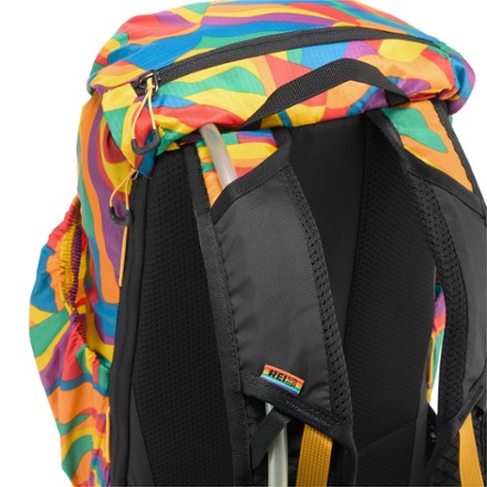 REI Co-op Flash 22 Pride Edition Pack Hydration port & tube routing (reservoir and tube not included)