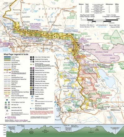 National Geographic Pacific Crest Trail Topographic Map Guide: San Gabriel and San Bernardino Mountains 1