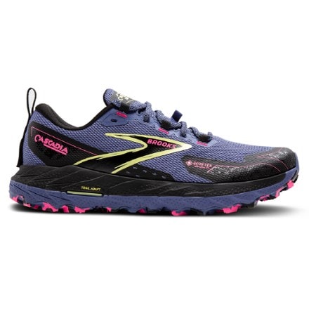 Brooks Cascadia 18 GTX 8.5 Grey Blue Black Pink Women s