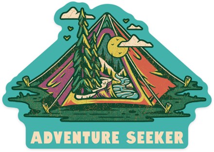 Lantern Press Adventure Seeker Tent Sticker 0