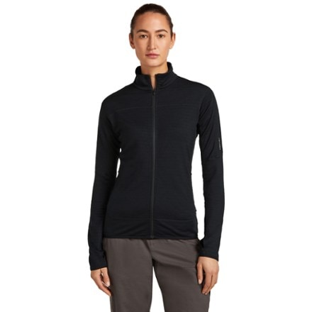 Icebreaker Merino Blend 300 RealFleece Descender Long-Sleeve Zip Base Layer Top - Women's 1