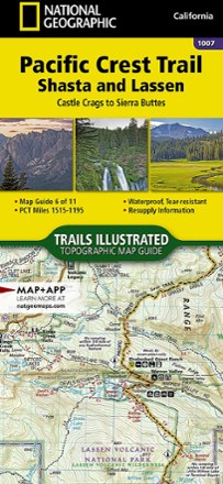 National Geographic Pacific Crest Trail Topographic Map Guide: Lassen and Shasta 0