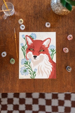 Elle Cree Fox with Chicory Paint-by-Number Kit 3