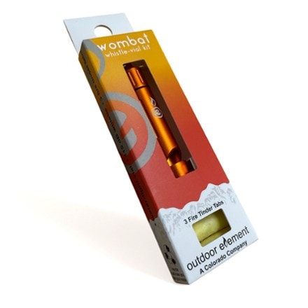 outdoor element Wombat Whistle/Fire Tinder Vial Kit 0