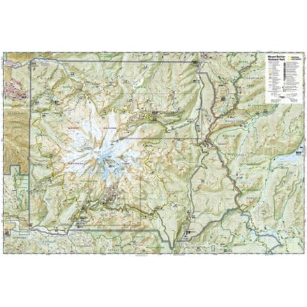 National Geographic Mount Rainier National Park Trail Map 1