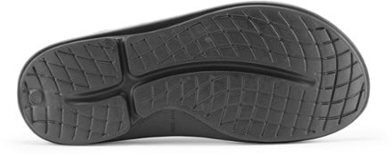 OOFOS OOahh Sport Slide Sandals Sole view (Black/Matte)