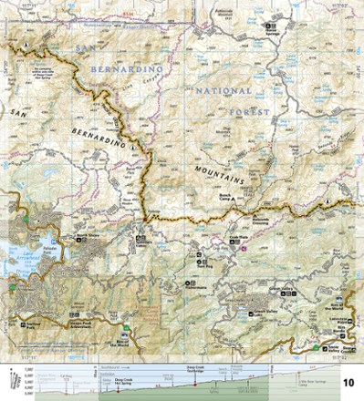 National Geographic Pacific Crest Trail Topographic Map Guide: San Gabriel and San Bernardino Mountains 2