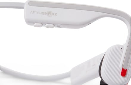 Shokz OpenMove Headphones Back view (Alpine White)