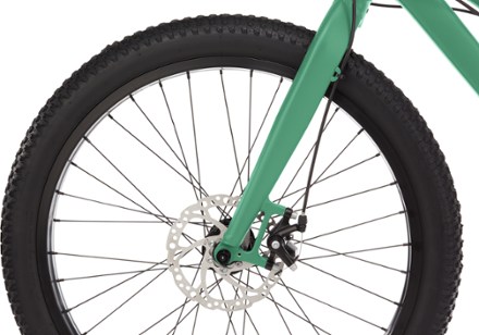 Co-op Cycles REV 24 Kids' Mountain Bike Front disc brake and tire (Castlerock) (Cascade Green)