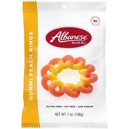 Albanese Gummi Peach Rings - 6 Servings 0